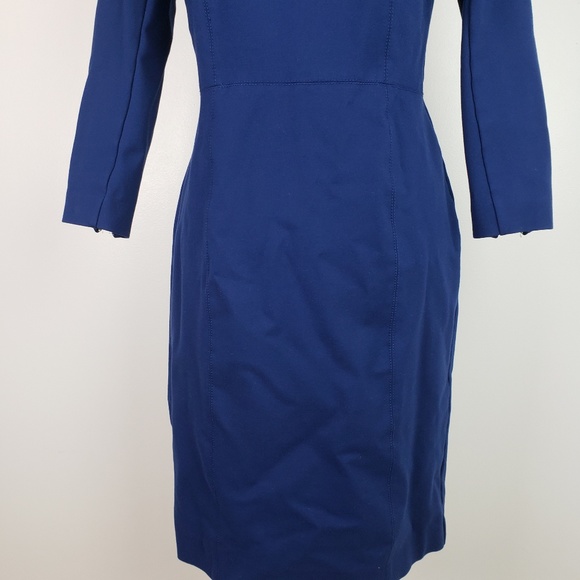 J Crew Structured Zip Knit Dress Blue Size 8 - Picture 4 of 8